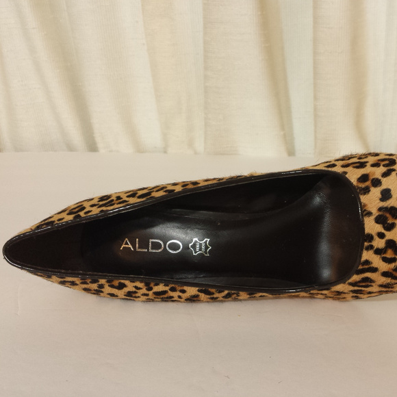 Aldo Leopard Size 40 US 9.5/10 Calf Hair Heels - Picture 4 of 4